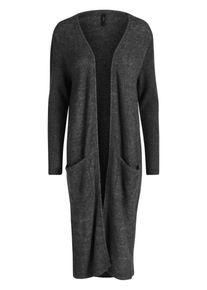 Y.A.S, Damen Langer Strick-Cardigan, Dunkelgrau