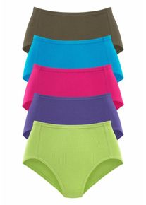 Petite Fleur, Damen Taillenslips (5 Stück), Blau / Apfel / Lila