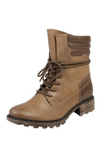 Tamaris, Damen Schn&uuml;rstiefel, Hellbeige / Dunkelbeige