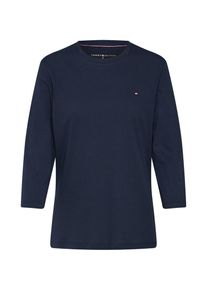 Tommy Hilfiger, Damen Shirt 'HERITAGE CREW NECK 3', Dunkelblau