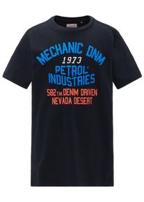 PETROL INDUSTRIES, T-Shirt, Royalblau / Hellrot / Schwarz
