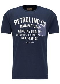 PETROL INDUSTRIES, Herren T-Shirt, Blau / Dunkelblau / Weiß