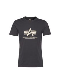 Alpha Industries, Herren Print-Shirt, Graphit / Wei&szlig;