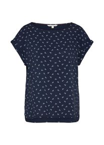 Tom Tailor Denim, Damen Blusenshirt, Navy / Weiß