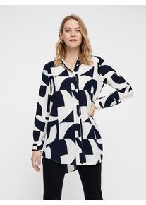 V&eacute;ro Moda VERO MODA, Damen Grafikprint Hemd, Schwarz / Wei&szlig;