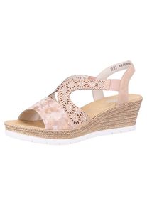Rieker, Damen Sandalen, Rosa / Silber