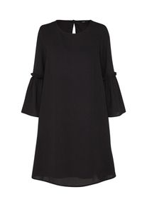 Only, Damen Kleid mit ausgestellte 7/8-Ärmel, Schwarz