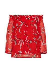 Bardot, Damen Off-Shoulder 'AMELIA', Rot / Wei&szlig;