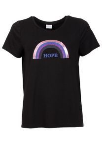 IN FRONT, Damen T-Shirt 'HOPE', Schwarz