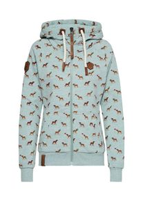 Naketano, Damen Sweatjacke, Pastellblau / Braun