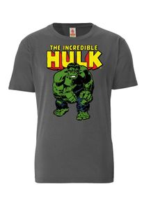 logoshirt, Herren T-Shirt 'The Incredible Hulk', Gelb / Dunkelgrau / Grün