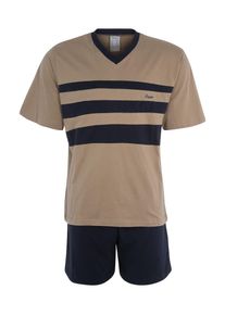 Le Jogger, Herren Shorty (2 Stck.), Hellbeige / Kobaltblau