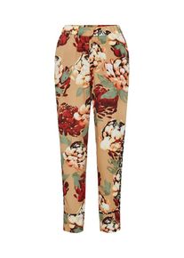 Y.A.S, Damen Stoffhose, Braun / Pastellgr&uuml;n / Rot
