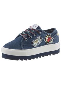 Pepe Jeans, Damen Plateausneaker 'Otawa Curious', Taubenblau