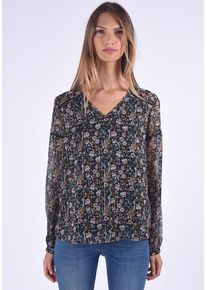 Kaporal5 Kaporal, Damen Bluse Trici Black mit Blumuster, bunt