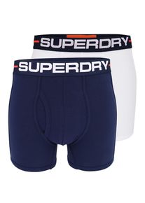 Superdry, Herren Boxershorts 'SPORT', Blau / Wei&szlig;