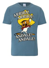 logoshirt, Herren T-SHIRT LOONEY TUNES - ARRIBA! ANDALE!, Blau / Taubenblau