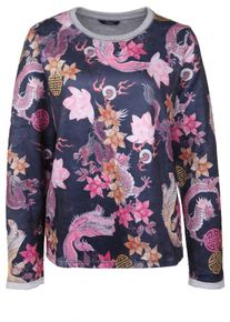 Princess Goes Hollywood, Damen Sweatshirt mit buntem Drachenmuster, Blau