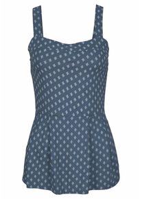 Beach Time, Damen Strandtop, Taubenblau / Hellblau