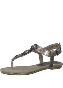 Marco Tozzi, Damen Sandale 'Glitzer Sandale Metallic', Grau