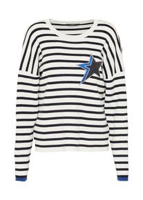 SET, Damen Pullover, Schwarz / Wei&szlig;
