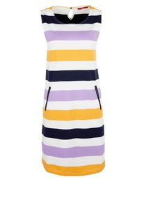 s.Oliver RED LABEL, Damen Kleid, Navy / Gelb / Lila / Weiß