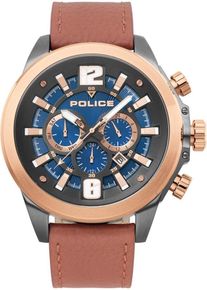 Police, Herren Uhr 'Klevan, PL15655JSUR.03', Ocker / Rosegold / Dunkelgrau