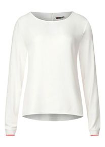 Street One, Damen Shirt, Rot / Offwhite