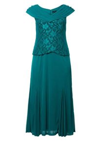 sheego Style, Damen Langes Kleid mit Spitze, Smaragd