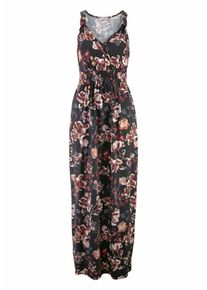 Boysen's BOYSEN'S, Damen Maxikleid 'Dark Romance', Mischfarben / Schwarz