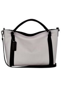 POON Switzerland, Damen Lederhand- und Schultertasche, Weiß