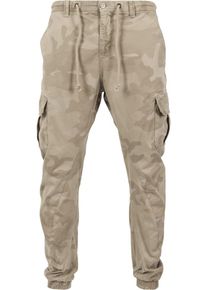 Urban Classics, Herren Camo Cargo Jogging Pants, Beige / Sand / Hellbeige
