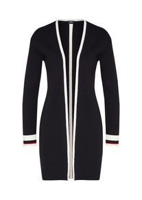 s.Oliver BLACK LABEL, Damen Strickjacke, Schwarz / Wei&szlig;