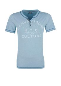 s.Oliver RED LABEL, Herren Henley-Shirt, Rauchblau
