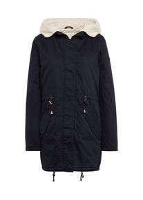 Tom Tailor Denim, Damen Parka, Nachtblau / Weiß