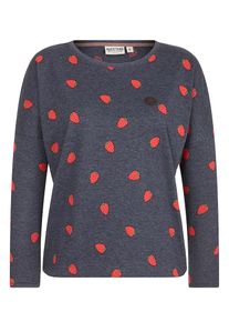 Naketano, Damen Sweatshirt 'Impulse of the spirit', Navy / Hellrot