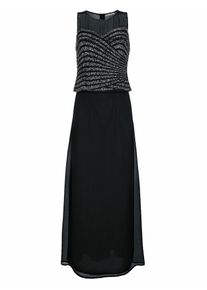 Heine, Damen Abendkleid Mit Applikationen, Schwarz