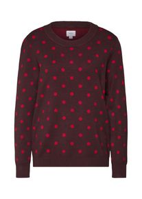 Saint Tropez, Damen Sweatshirts 'SWEATER W DOTS', Weinrot / Hellrot