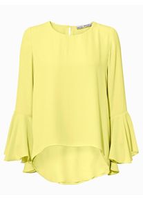 Heine, Damen Rundhalsbluse mit &Auml;rmelvolants, Zitrone