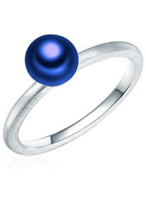 Valero Pearls, Damen Silberring mit S&uuml;&szlig;wasser-Zuchtperle, Enzian / Silber