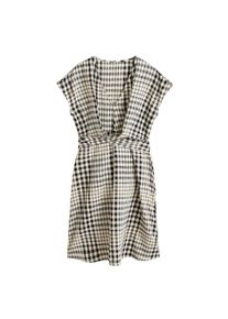 Mango, Damen Kleid 'Lemons', Beige / Grau / Schwarz