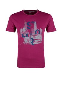 s.Oliver RED LABEL, Herren T-Shirt, Navy / Grau / Eosin