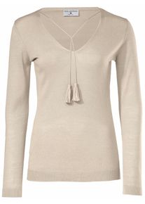 Heine, Damen V-Pullover, Sand