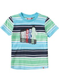 Lego Wear, T-Shirt 'Ninjago', T&uuml;rkis / Nachtblau / Mint / Wei&szlig;