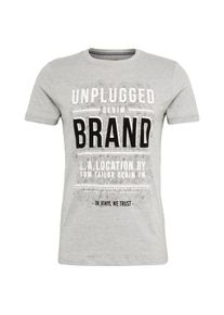 Tom Tailor Denim, Herren T-Shirt, Hellgrau / Schwarz / Weiß