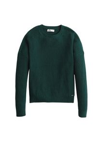 Hollister, Damen Pullover 'NA SHAKER CREW SWTR', Tanne