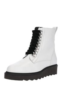 ABOUT YOU, Damen Lederstiefel 'Nahla', Wei&szlig;