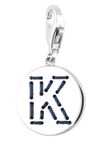 Esprit, Damen Charm 925 Silber Letter Fabric K ESCH91133A, Blau / Silber