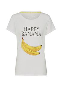 FROG BOX Frogbox, Damen Shirt 'Shirt with banana print', Weiß