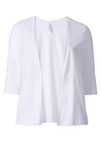 sheego Casual, Damen Klassische Shirtjacke, Weiß